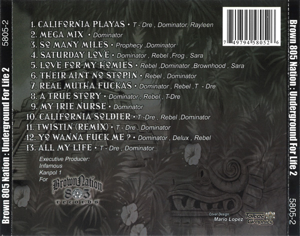 Brown 805 Nation Presents... Underground For Life II Chicano Rap Brown 805 Nation Presents... Underground For Life II Chicano Rap